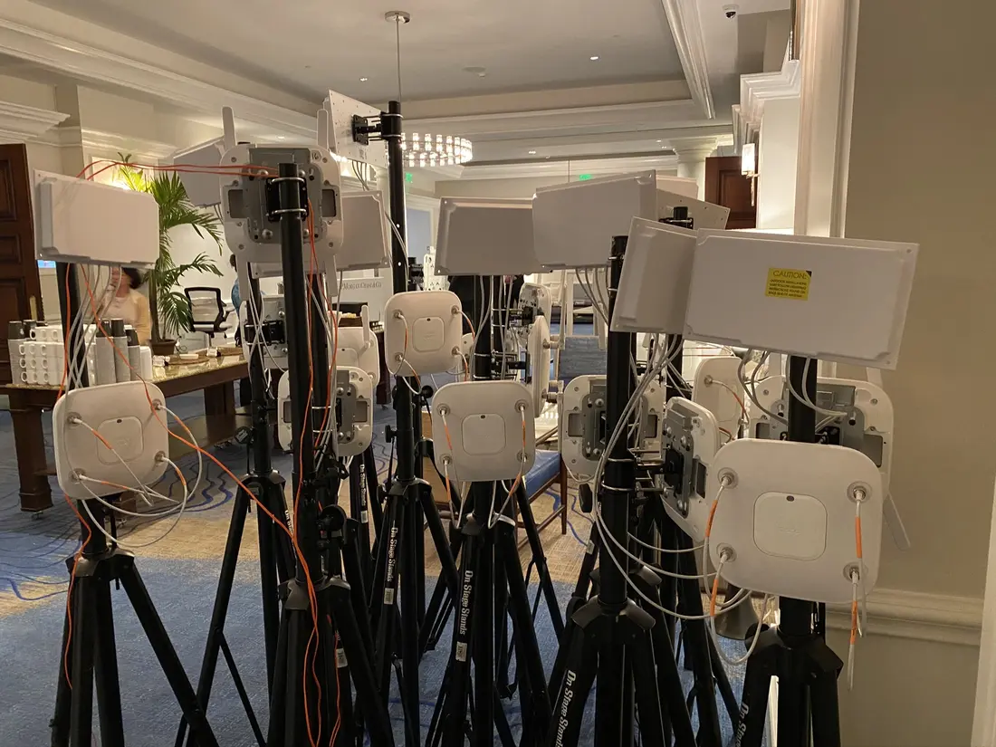 High-density wireless access points prepared for a large South Florida event